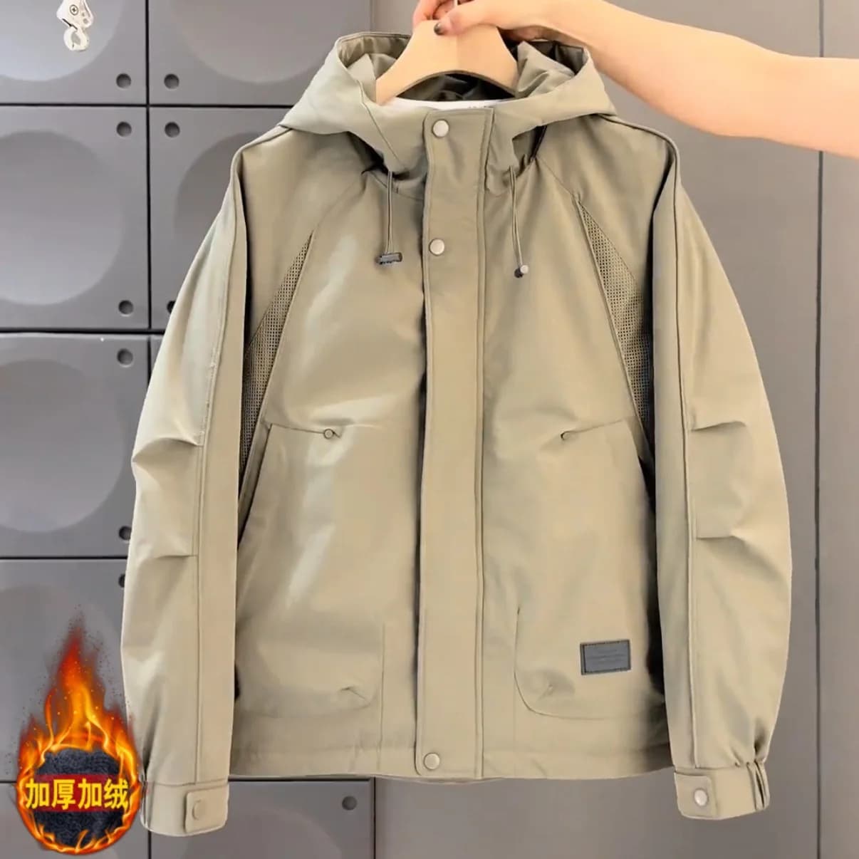 Giacca Imbottita Invernale da Uomo con Cappuccio, Stile Giovanile Casual in Cotone, Versatile e Ispessita