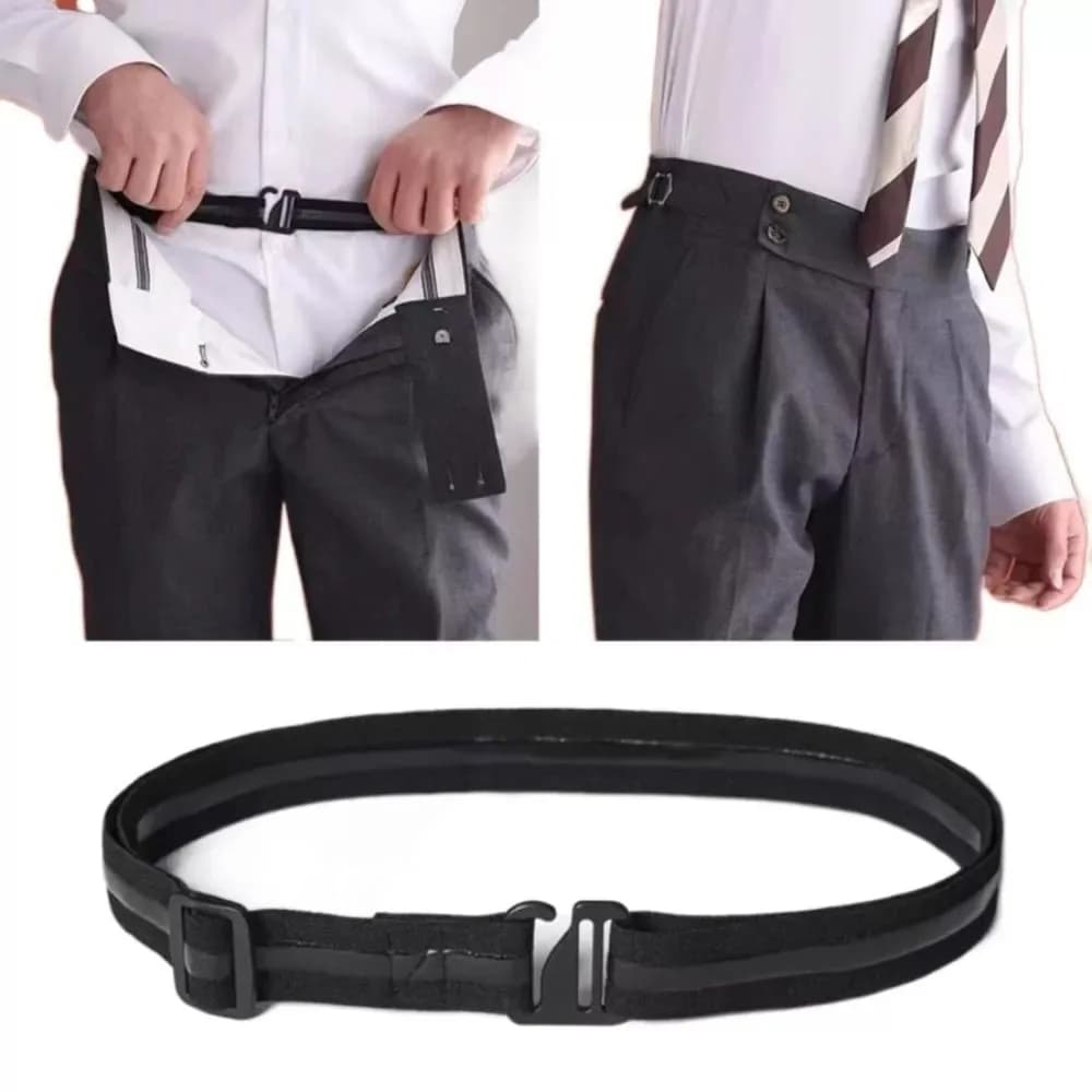New Non-slip Waistband Elastic Shirt Stay Best Anti Wrinkle Nylon Business Belt