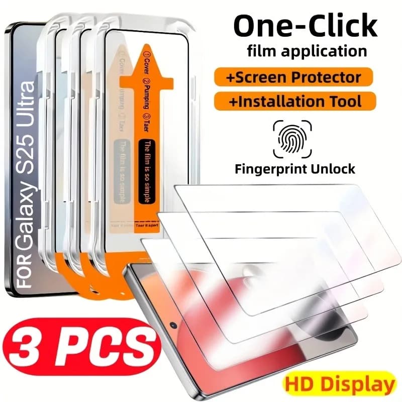Proteggi schermo in vetro temperato Ultra HD da 3 pezzi per Samsung per galaxy S25 S24 Ultra S25 S24 S23 S21 S25 Plus FE Glass