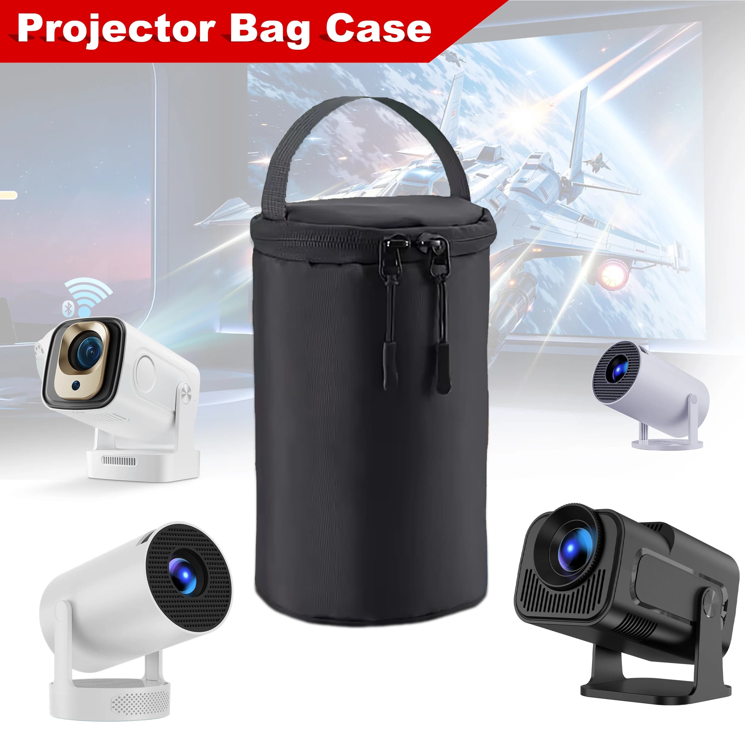 Borsa per il trasporto del proiettore per HY300 PRO+/HY310/HY320 Custodia protettiva compatibile con la serie di proiettori portatili HY260 MINI