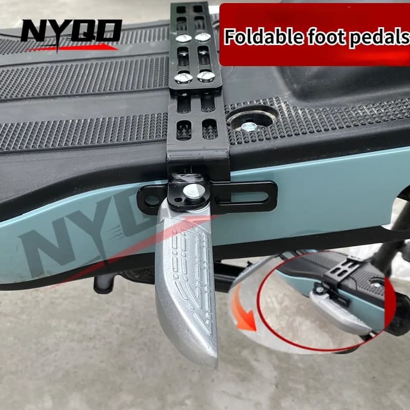 Pedale pieghevole per bici elettrica Ebike Poggiapiedi pieghevole antiscivolo in lega di alluminio Accessori per bicicletta elettrica scalabile