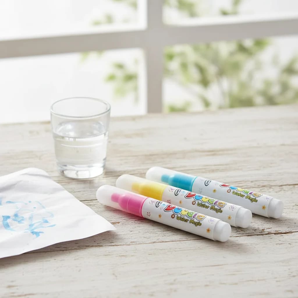 Reusable Magic Water Pen Toy Water Drawing Book No-Mess Drawing Coloring Refillable Water Pen Magic Water Paintbrush Toy 1/2/3/4