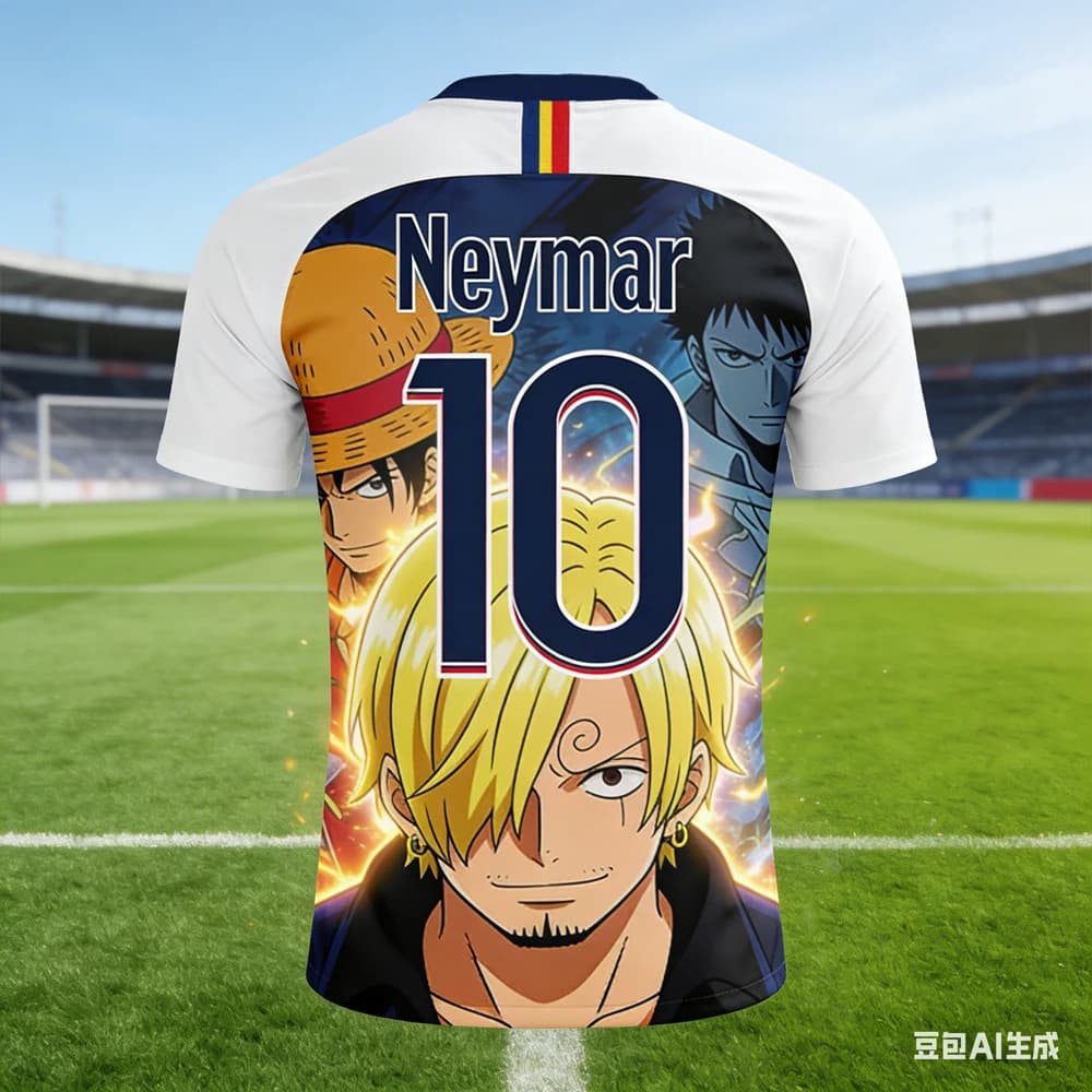 Neymar Generated from IA by Sanji # Football jersey 2026 Man Breathable T-shirts for Kids Souls Articles for Football Fans