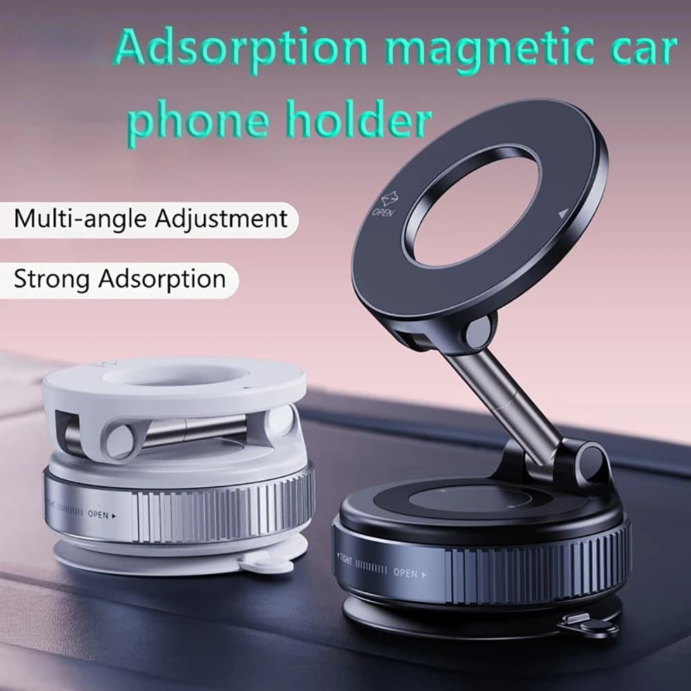 Supporto Magnetico per Telefoni a 360 Gradi ° Supporto Magnetico Pieghevole per Telefono da Auto con Ventosa, Supporto Magnetico da Scrivania