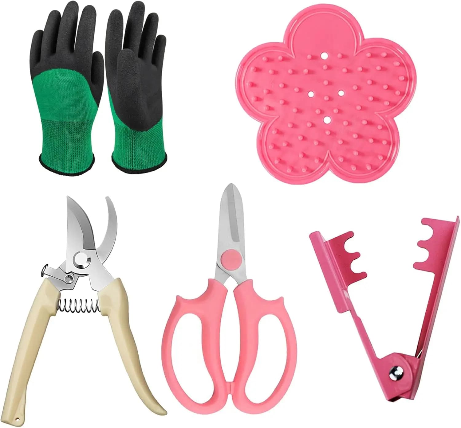Kit di Attrezzi Floreali: Sbocciatore per Rose, Cesoie da Potatura, Forbici, Guanto per Forniture da Fiorista