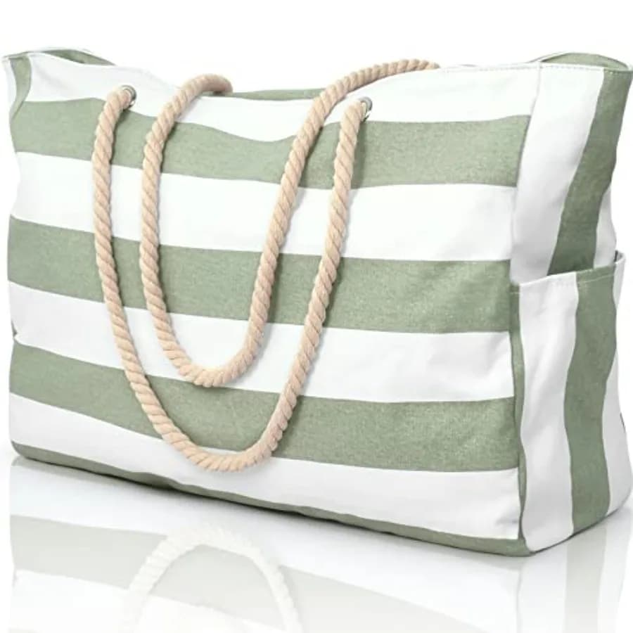 Beach Bags for Women Large Waterproof Beach Tote Bag Zipper Beach Bags Waterproof Sandproof Swim Pool Bag Large Tote