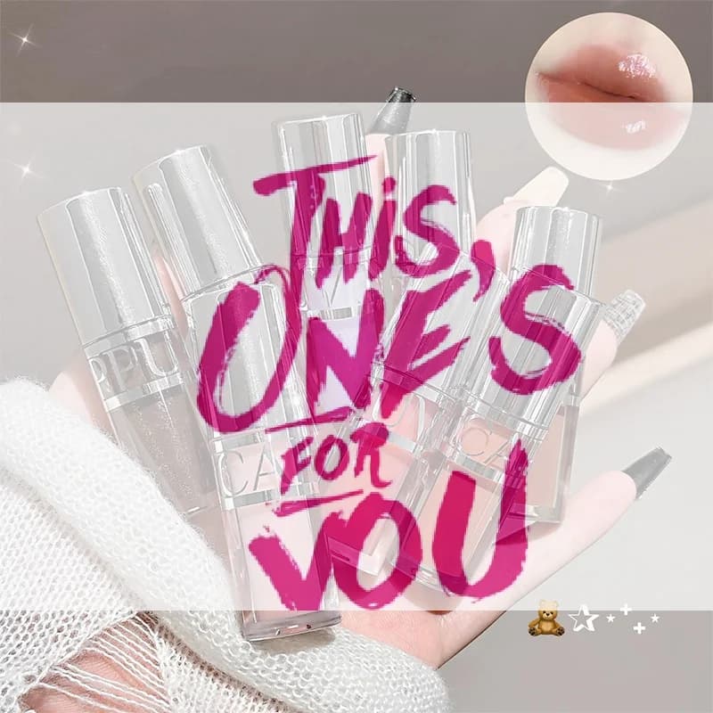 1Pc Cappuvini Pesca Gelatina Acqua Luce di Vetro Lip Gloss Durata Antiaderente Impermeabile Rimpolpante Idratante Trucco Labbra Cosmetico