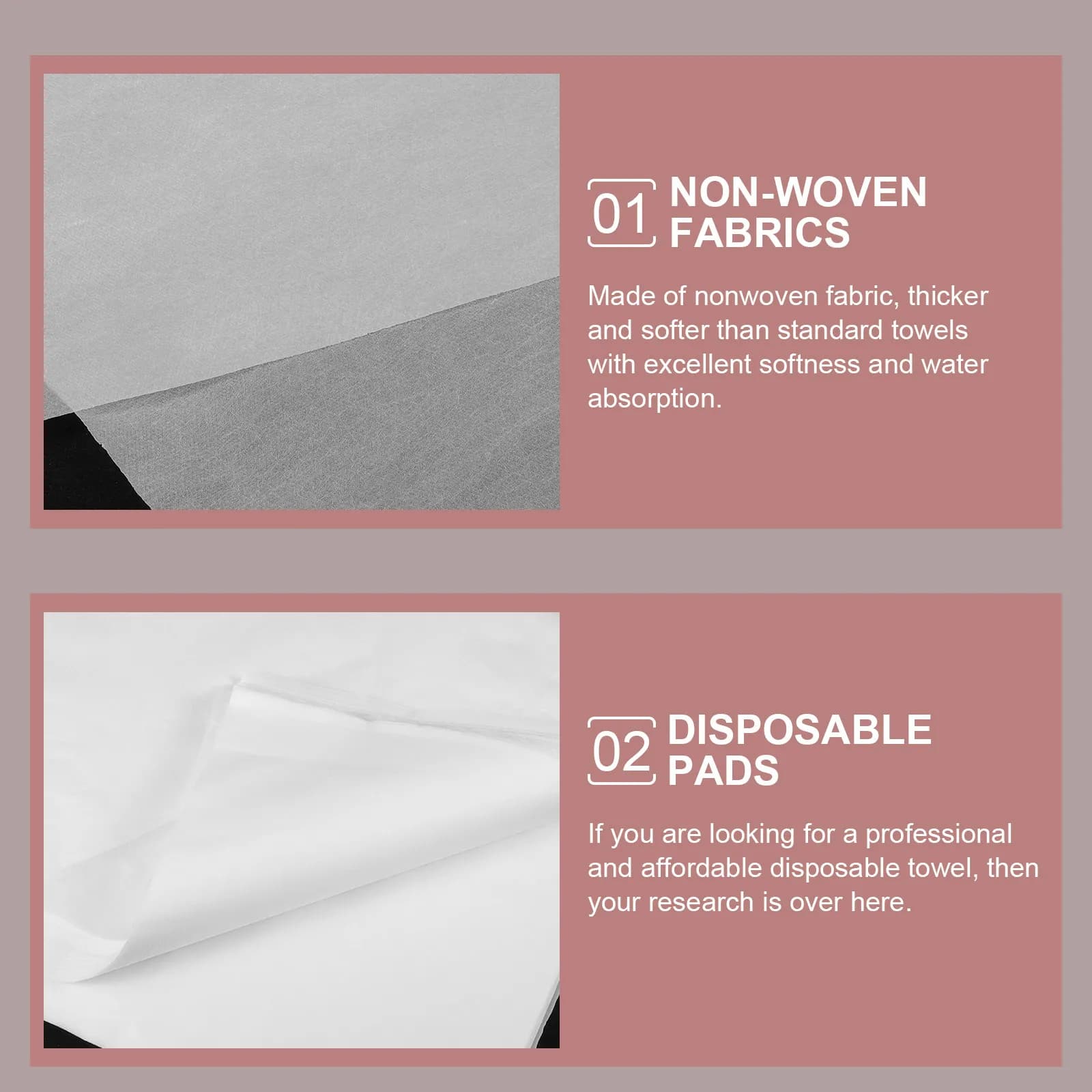 100 Pezzi Asciugamani Monouso Premium in Tessuto Non Tessuto Morbido e Spesso, Super Assorbenti per Salone, Spa, Barbiere, Palestra, Casa, Bagno, Viaggi