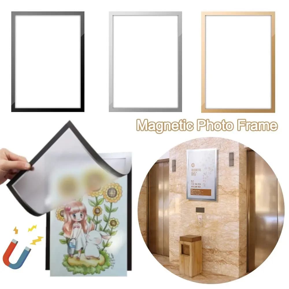 A3 A4 magnetic frame for photo magnetic board soft frames self-adhesive document canvas painting shop window