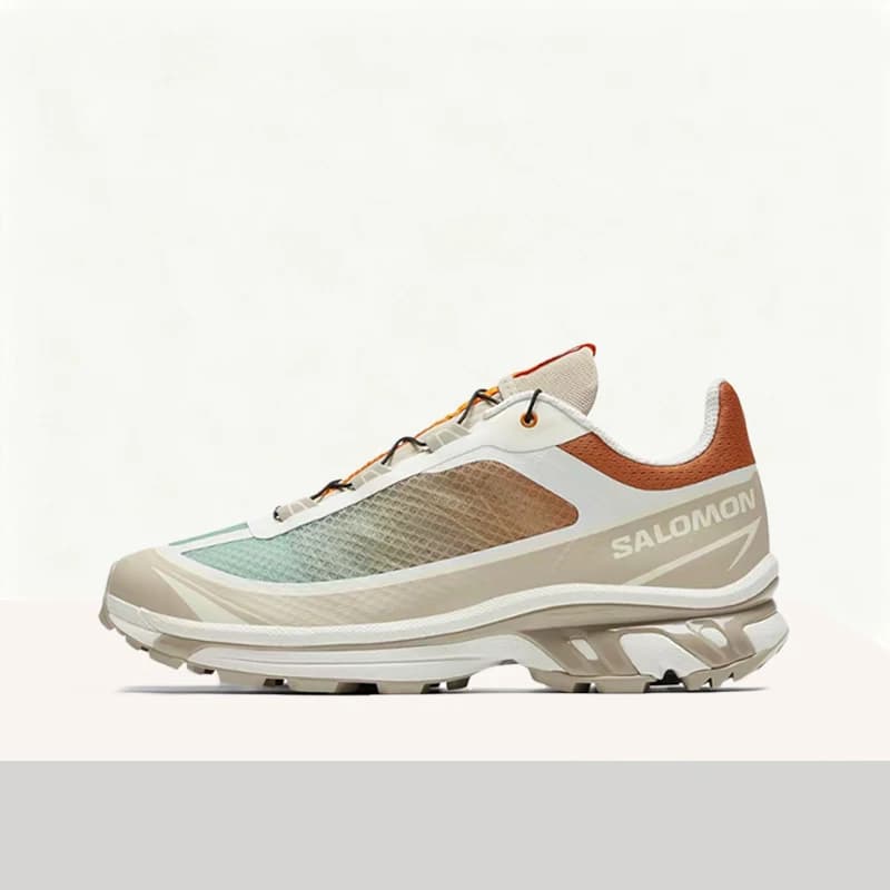 Salomon XT-6 FT Scarpe da Trekking Basse (Unisex) Leggere, Flessibili, Resistenti, con Supporto e Traspiranti in Bianco e Marrone 477744