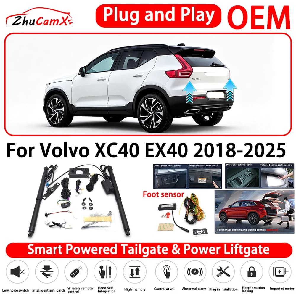 for Volvo XC40 EX40 2018-2025 Smart Powered Tailgate Power Liftgate Automatic Rear Trunk Tailgate Actuator System Plug and Play