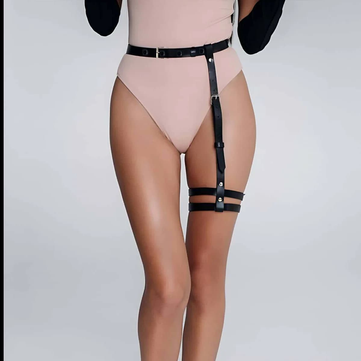 Giarrettiera elastica per coscia con fibbia regolabile - Imbracatura per gambe sexy per costume di Halloween da donna