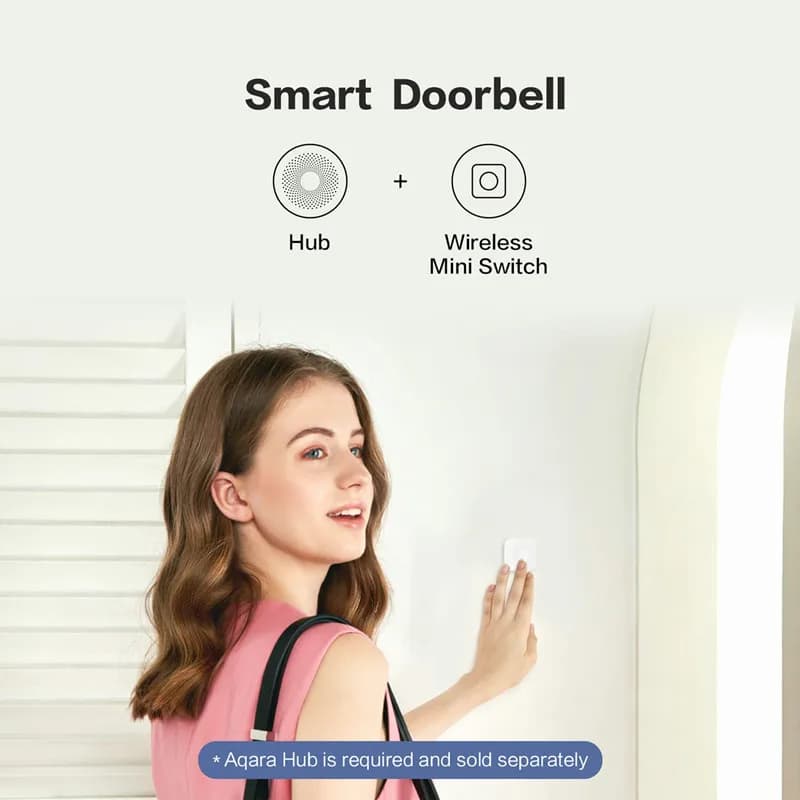 Wireless Aqara Mini Switch, Zigbee Sensor, A Key Control Button, Intelligent Remote Control for Apple HomeKit Mijia Xiaomi