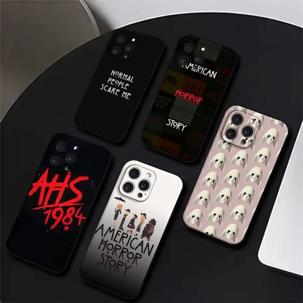 Custodia per telefono American Horror Story AHS 1984 per IPhone 17,16,15,14,13,12,11 Plus,Pro,Max,XR,XS,X,7,8 Plus,Mini morbido silicone nero