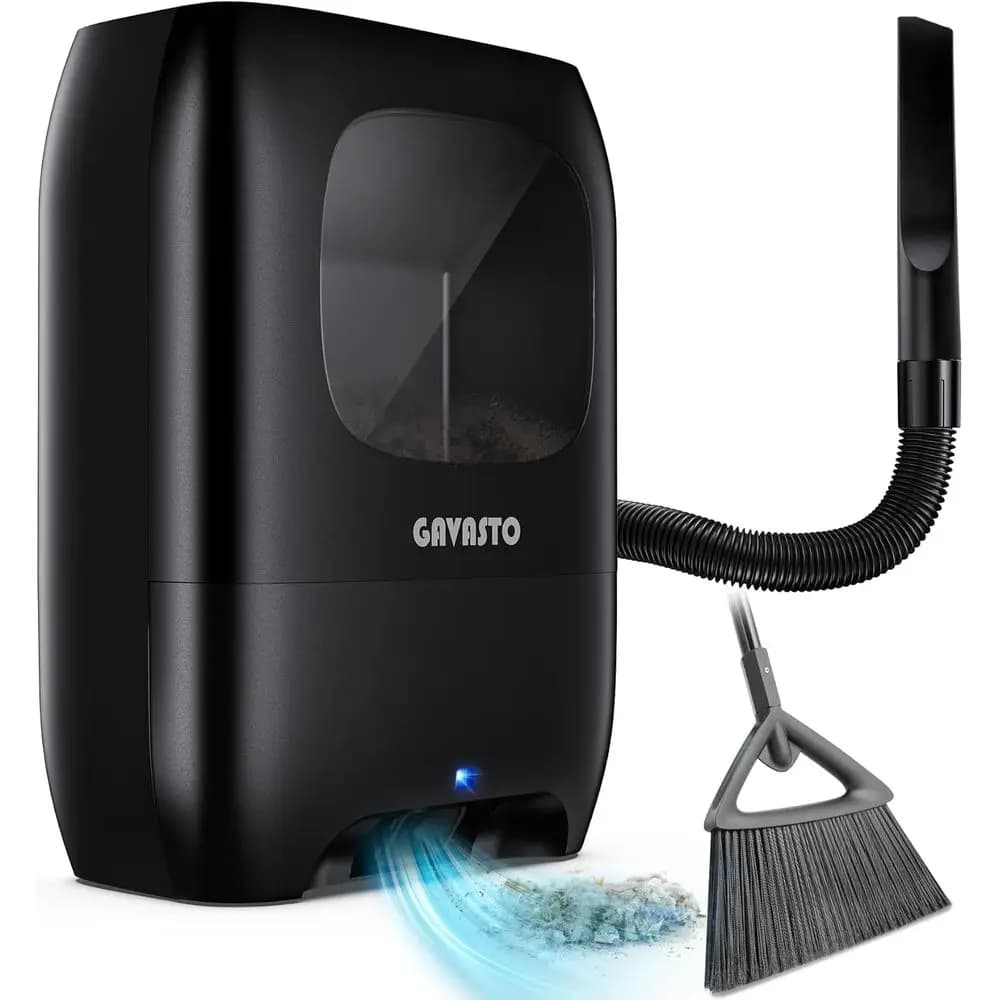 Aspirapolvere Automatico Senza Contatto - Potente e Compatto per Peli di Animali, Sporco da Cucina, Bidone della Spazzatura, 1500W, Nero