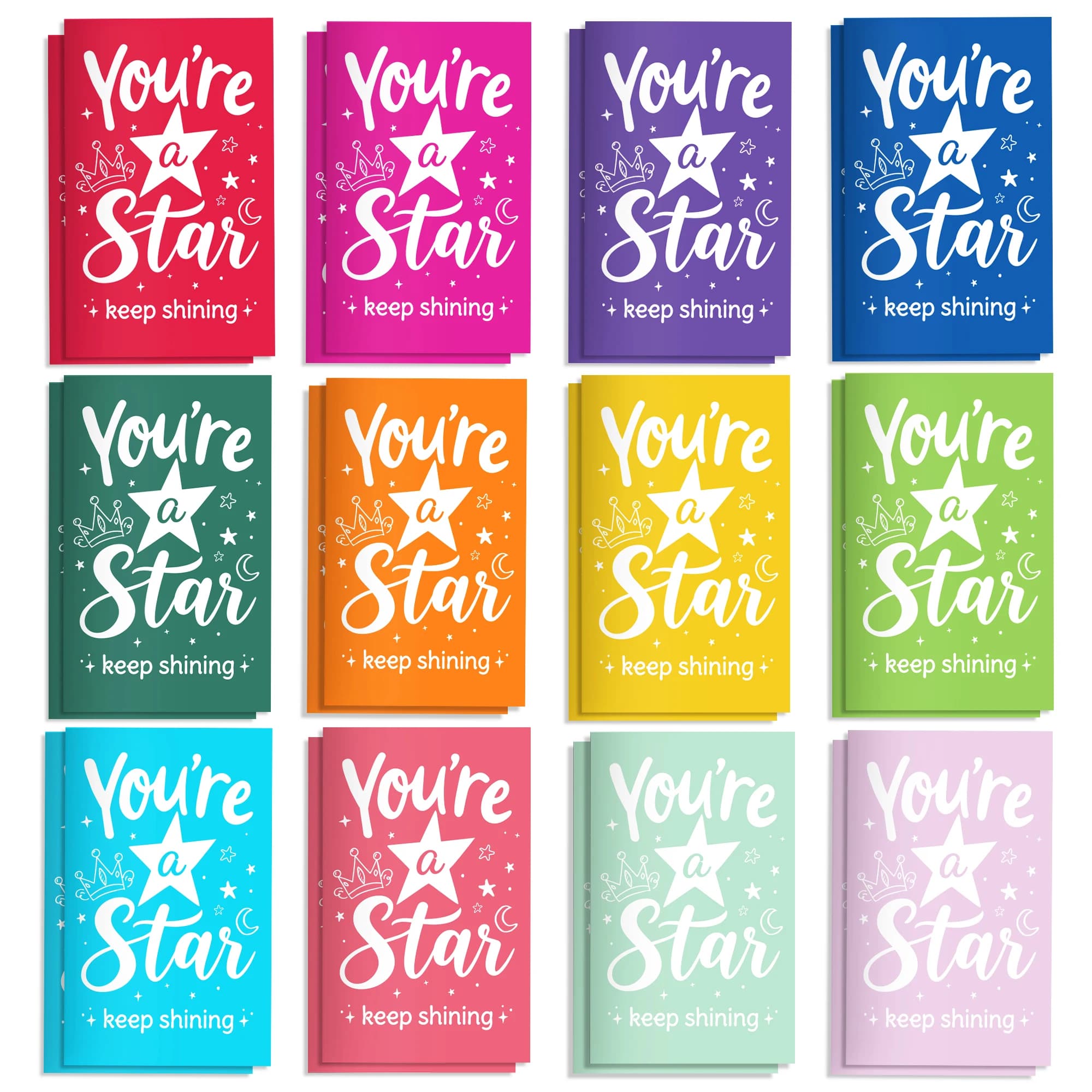 12/24/36 pezzi Mini taccuino tascabile You're Star, quaderno a righe orizzontali, diario per studenti, piccoli blocchi per appunti, regali per bambini