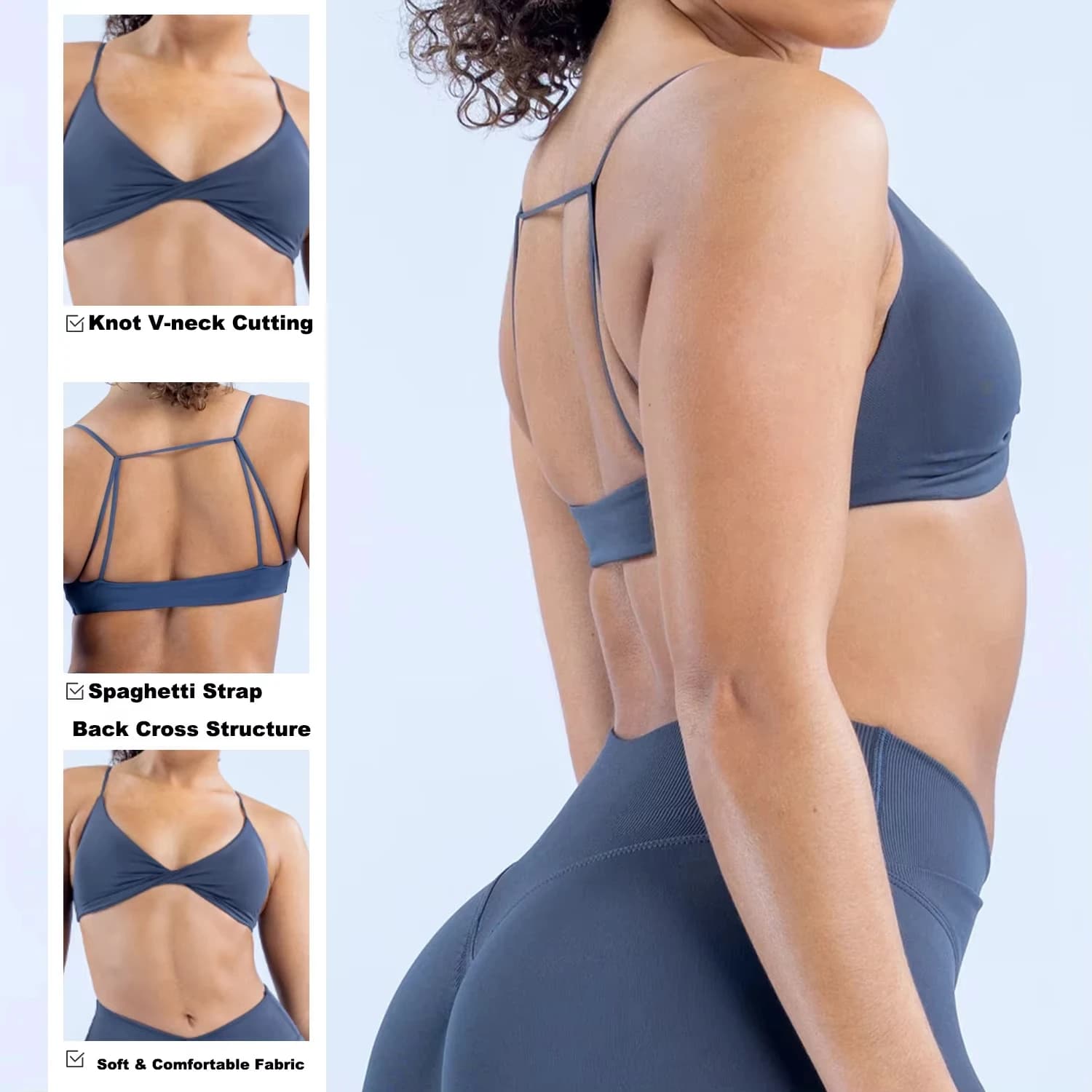 Reggiseno Sportivo da Donna Impact Vision con Spalline Incrociate, Traspirante, ad Alto Supporto, Senza Cuciture, per Yoga, Palestra, Corsa e Allenamento Pilates