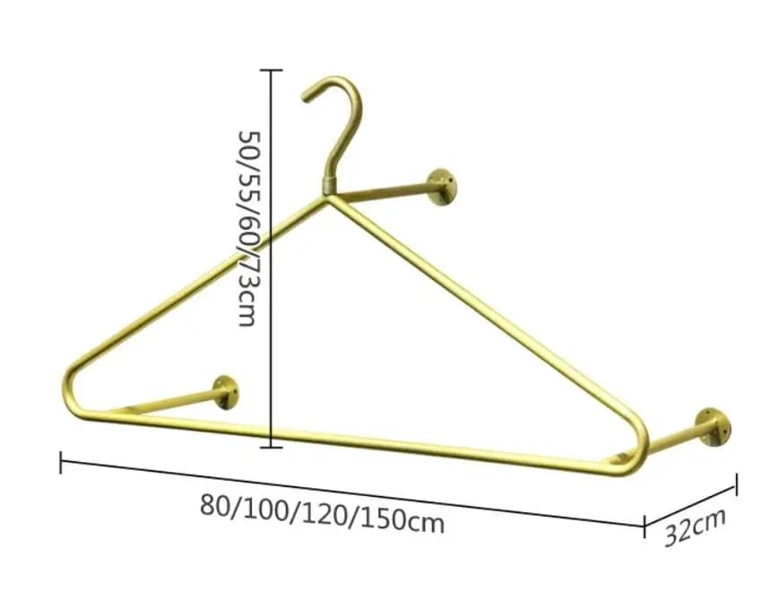 Espositore da parete per negozio di abbigliamento da donna, scaffale per abbigliamento per bambini, appendiabiti da parete