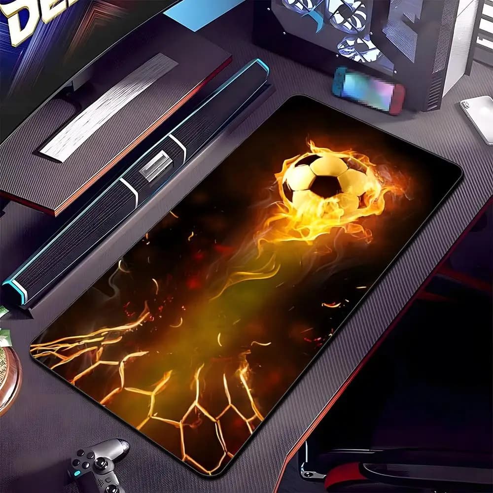 Solo 1 pezzo di tappetino per mouse Anime Footballs, tappetino per mouse grande da gioco con bordi rinforzati, tappetino per tastiera e scrivania per computer