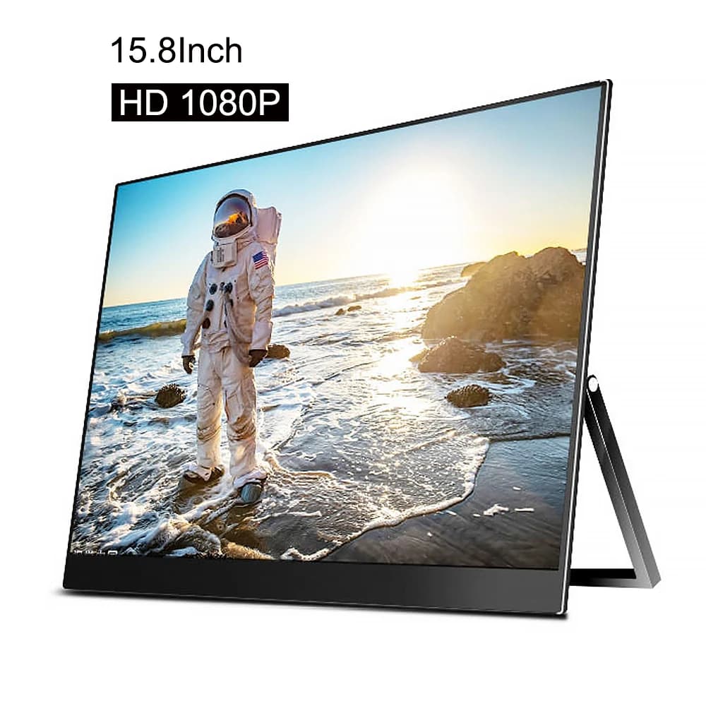 Wholesale Business Office FHD 1080P 15.6 Inches Foldable Stand Monitors Wireless Portable LCD Monitor For Tablet PC