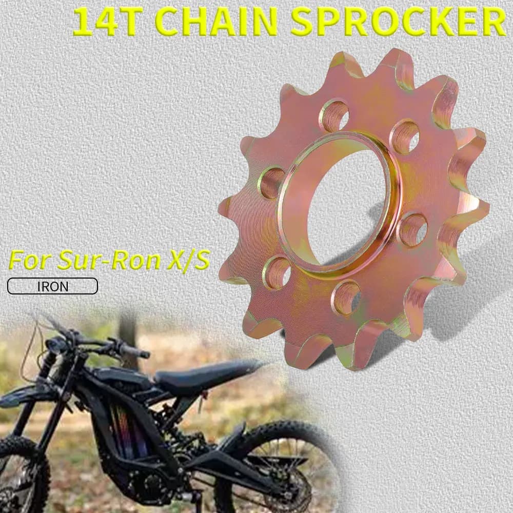 Accessori per Moto, Corona 14T per SURRON Sur Ron Light Bee X S, Veicolo Elettrico Fuoristrada, E-Bike, in Ferro
