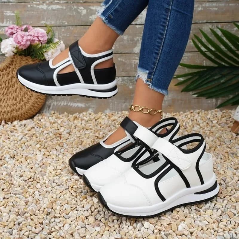 Sandali con Piattaforma Traspiranti da Donna, Scarpe Estive per Camminata all'Aperto, Antiscivolo, in Rete, per Sport e Corsa, Zapatos De Mujer