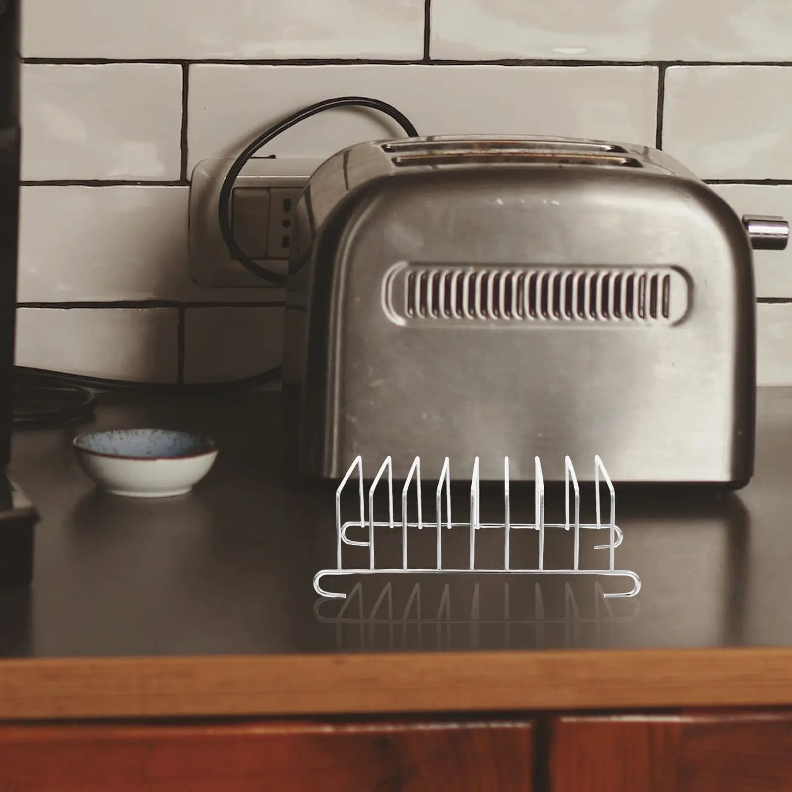 Set di 2 Supporti per Pane in Acciaio Inox per Friggitrice ad Aria, Accessori da Cucina Resistenti