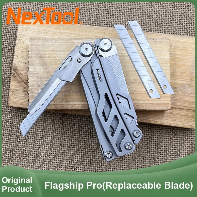 NexTool Flagship Pro con lame sostituibili 16 in 1 Pinza multiutensile Coltello pieghevole Forbici grandi Multiutensile EDC Attrezzi da esterno