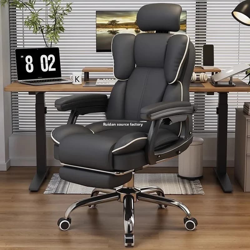 Sedia da Gaming Ergonomica per Uso Domestico, Comoda per Lunghe Sessioni, Traspirante, Sedia da Ufficio con Schienale Reclinabile e Supporto Lombare Imbottito