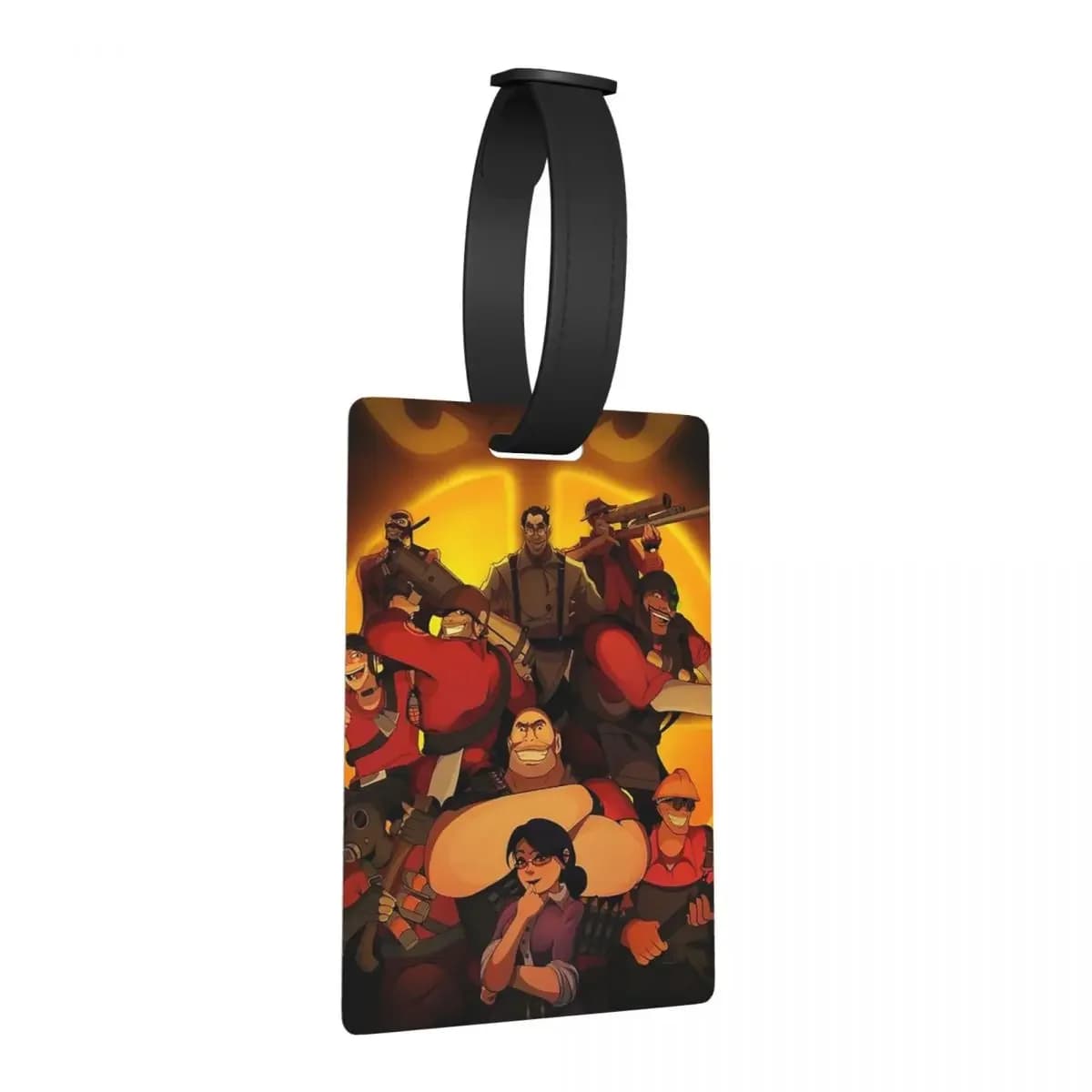 Team Fortress Gaming Art T Etichette per bagagli Accessori per valigie Moda da viaggio Etichetta per imbarco per bagagli Porta etichette ID Nome Indirizzo