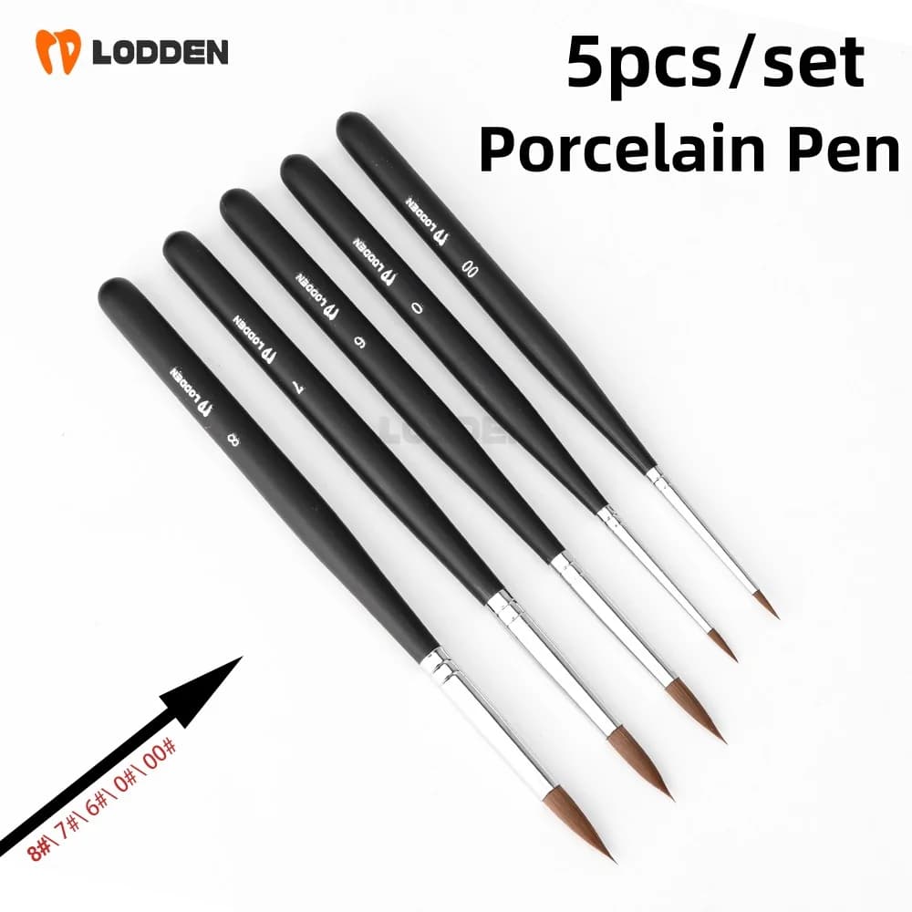 5 pz Dentale Resina Pennello Porcellana Penna Dentale Modellatura Adesivo In Silicone Composito Porcellana Denti Strumenti Dentista Strumento di Laboratorio Dentale