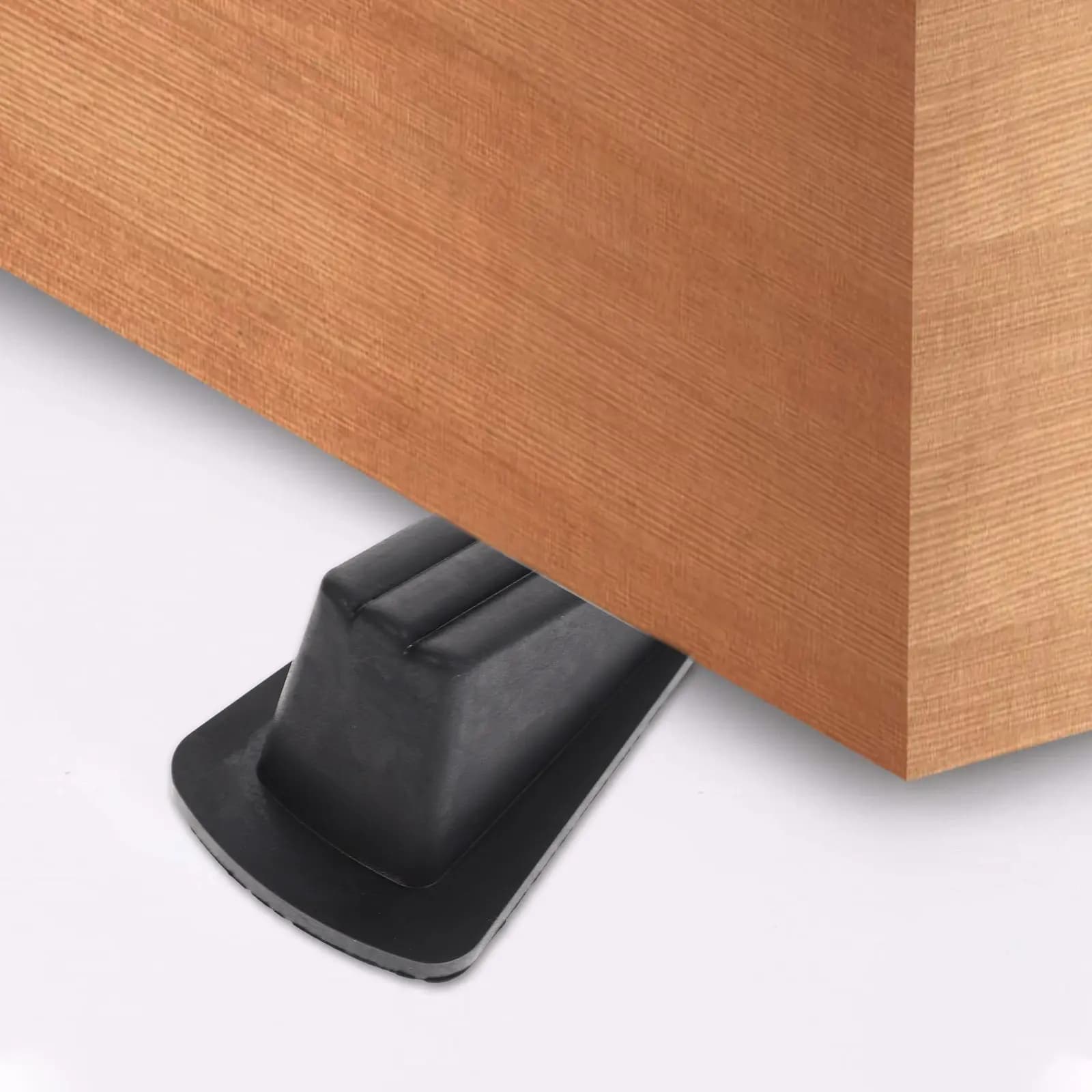 2 Pezzi Fermaporta a Cuneo in Gomma Premium con Base Antiscivolo, Design Inclinato Ergonomico, Protezione per Pareti e Paracolpi per Porte in Legno Duro