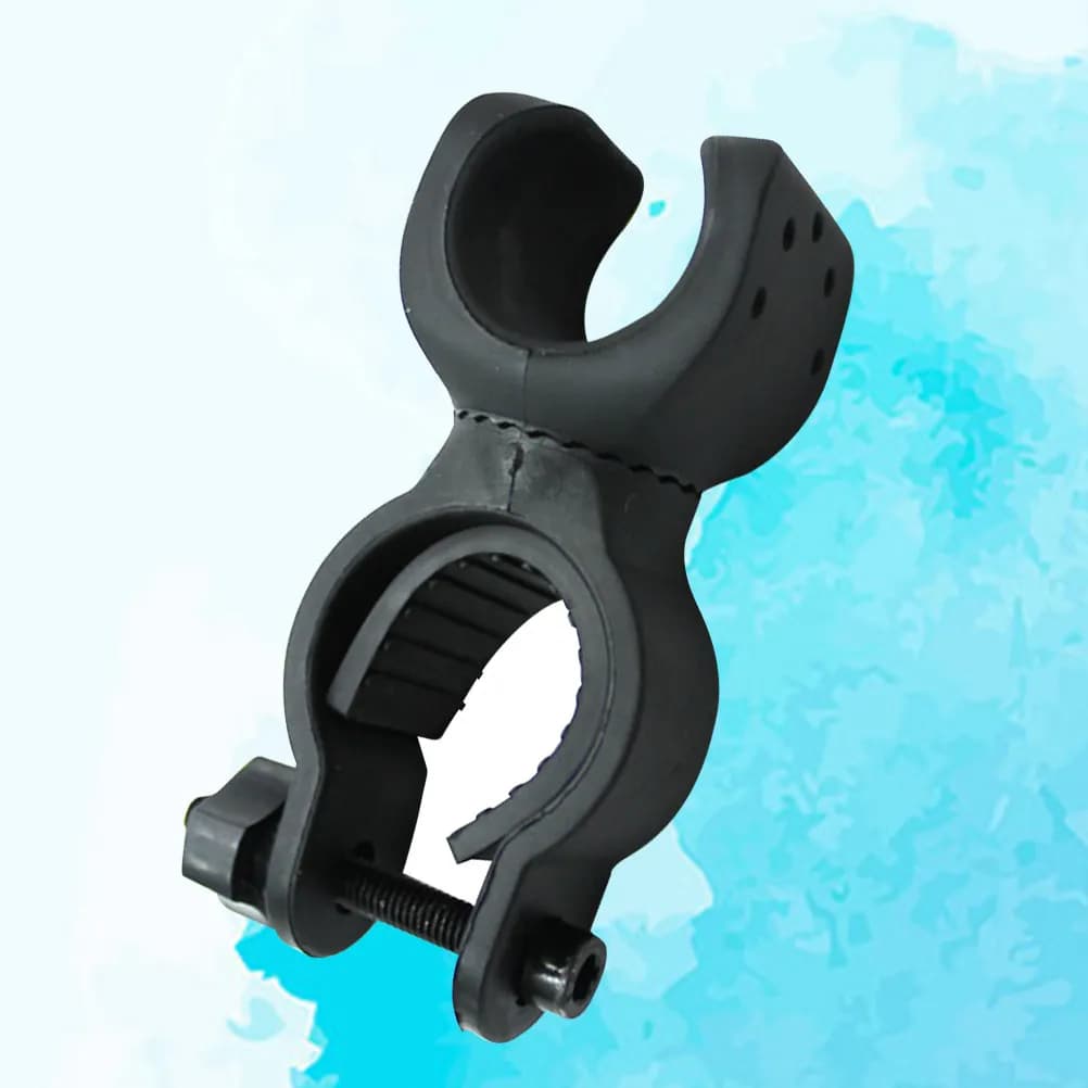 Supporto per Torcia da Bicicletta, Rotazione a 360 Gradi, Morsetto in Gomma Regolabile, Supporto per Manubrio, Clip per Torcia Stabile