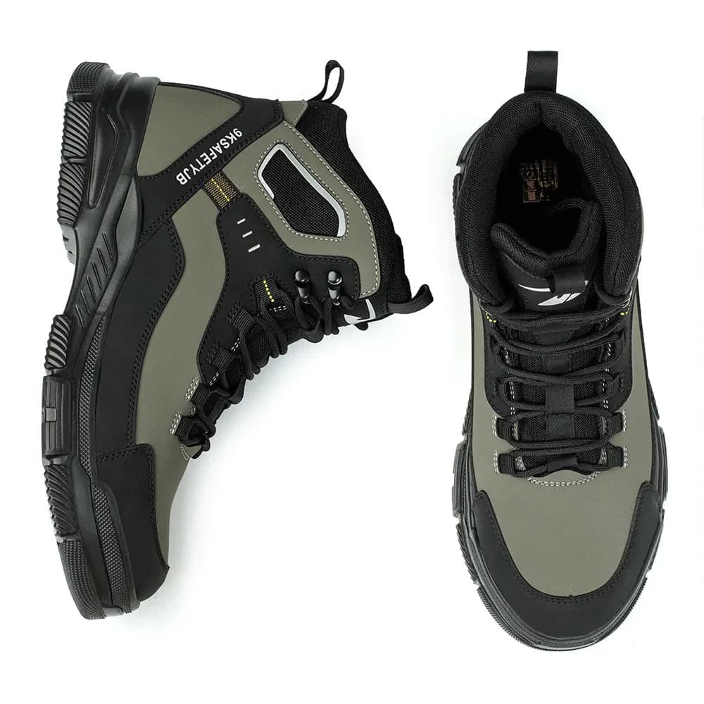 Stivali da moto Scarpe da moto da uomo Moto Chopper Cruiser Touring Scarpe alla caviglia Stivali da trekking da uomo all'aperto Nero