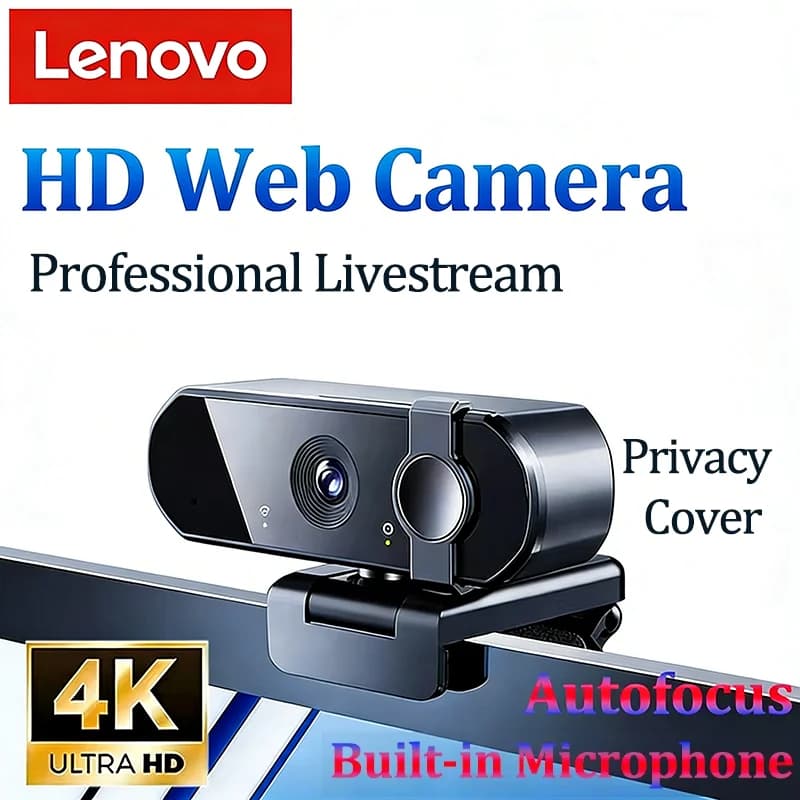 Xiaomi 4K Webcam Autofocus 2K 8MP Con Microfono Web Camera Full HD 1080P Computer Laptop Webcam per Videochiamate dal vivo 2025