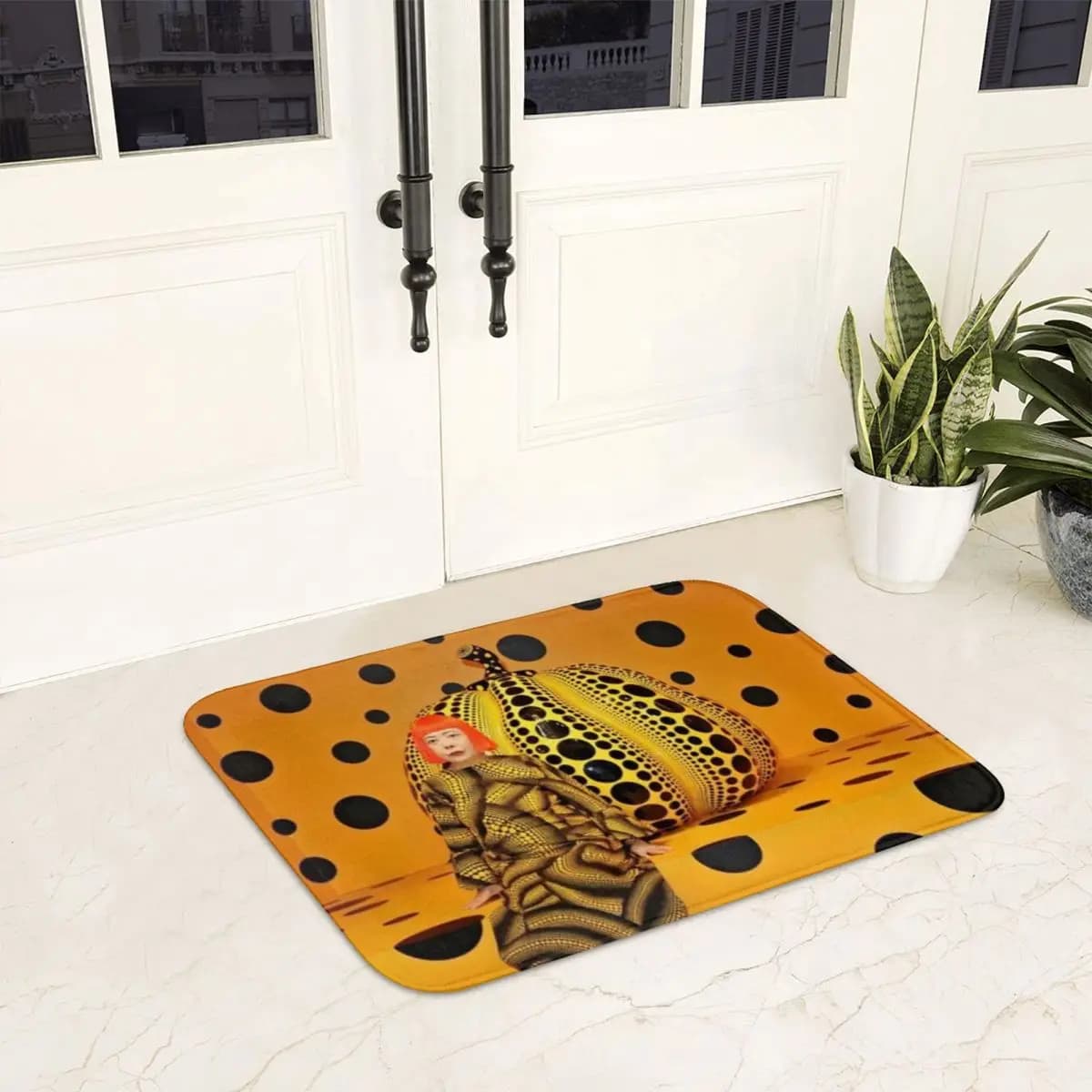 Yayoi Kusama Abstract Painting Doormat Cushion Carpet Rug Kitchen Entrance Home Floor Mat for Bedroom Footpad Mats