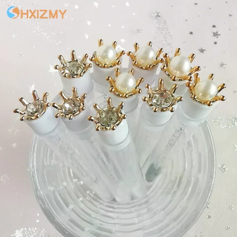 1 pcs reusable pearl crown brush tube makeup brush for eyelashes brush tube for eyelash brush