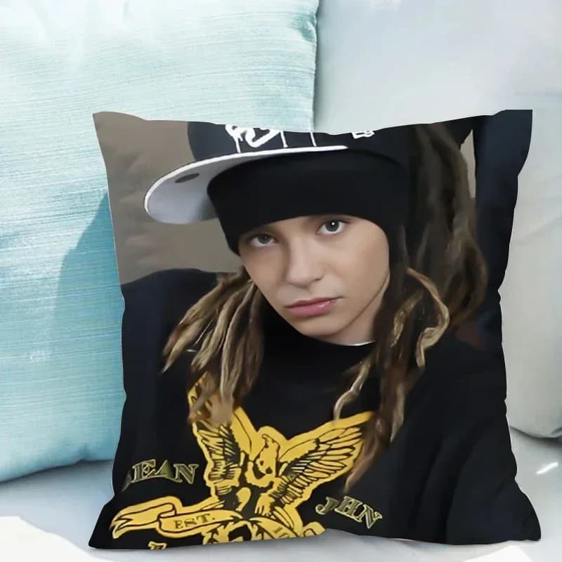 45x45 Tom Kaulitz pillows covers set of sofas with print on both sides bed linen size double ornamental pillows for living room cushion