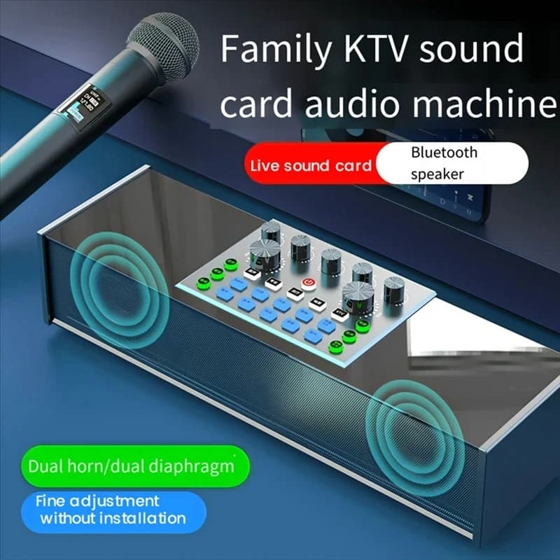 ABKI-SY168 Scheda audio Altoparlante per trasmissione in diretta Macchina per karaoke Bluetooth portatile multifunzionale all-in-one per cantare