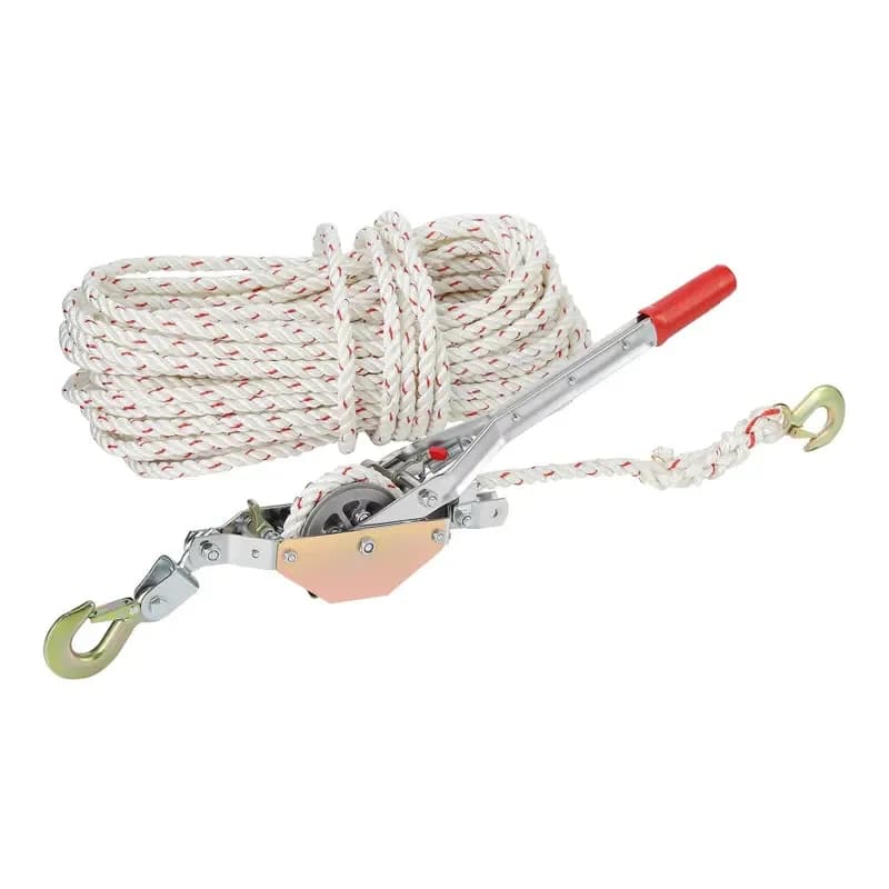Heavy Power Puller Tool 100 Ft 0.6 In Rope With Winch For Boat Moving And Securing Industrial Grade Marine Use