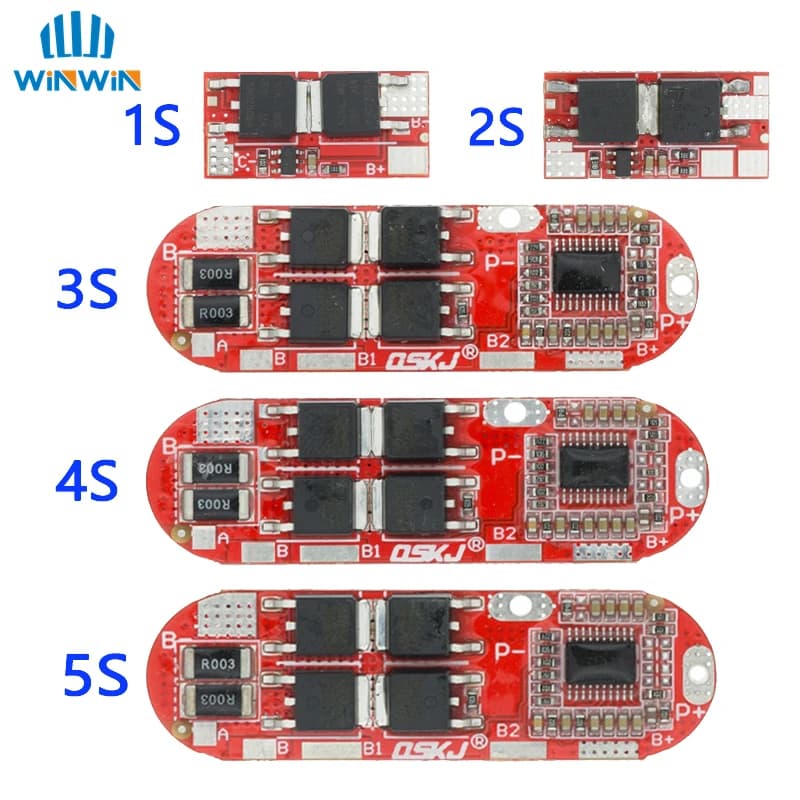 BMS 1S 2S 10A 3S 4S 5S 25A Bms 18650 Li-Ion Lipo Battery Al Litio Protection Circuit Pcb Module 18650 Lipo Bms Charger