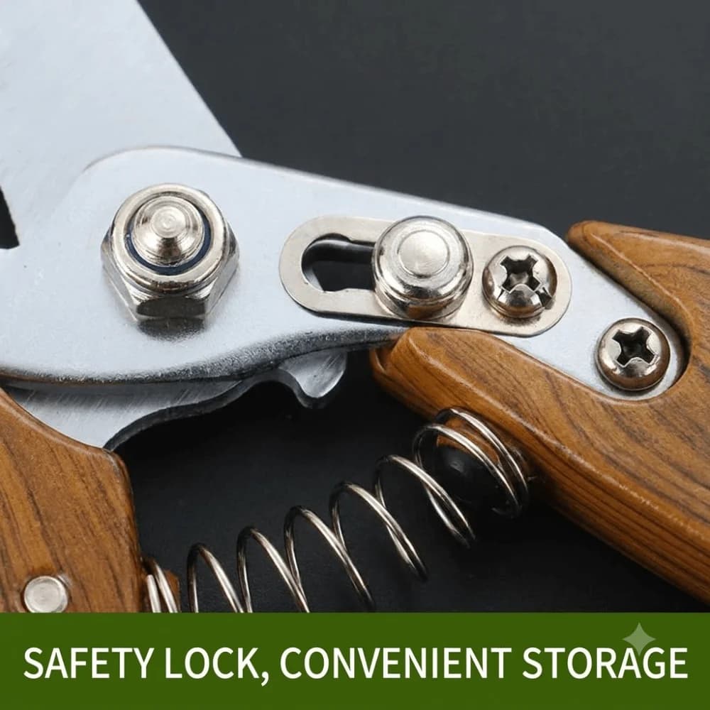 Gardening Tools Wood Grain Garden Pruner Heavy Duty Non-Slip Grip Pruning Shears Professional Durable Branch Scissors Garden