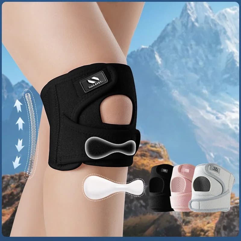 1 paio di ginocchiere sportive con cuscinetto a pressione che allevia il dolore al tendine per pallavolo, basket, corsa, tennis, pickleball