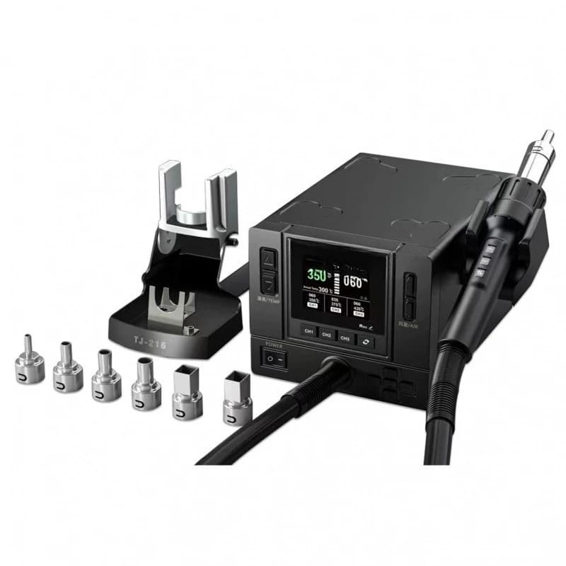 Curved heat gun, intelligent color screen straight air, maintenance and dismantling table equipment c