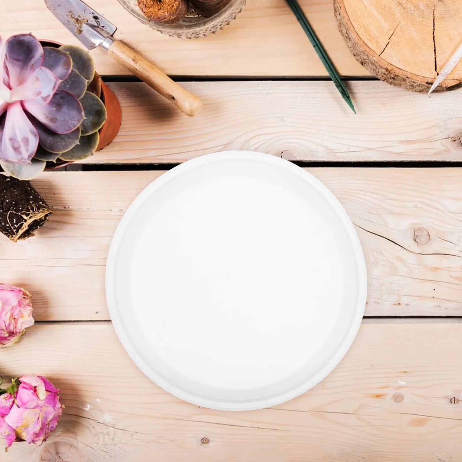 Stampo in Silicone Flessibile Rotondo per Resina Epossidica, per Sottobicchieri Fai-da-Te, Vassoi, Quadranti di Orologi, Gesso, Calcestruzzo, Stampo Artigianale Riutilizzabile
