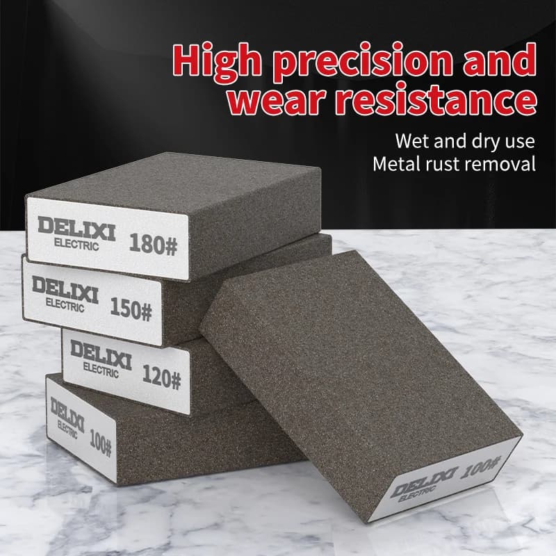 6Pcs/Set Washable Sanding Sponges 36 - 600# Wall Grinding Brush Descaling Clean Sand Wood Metal Derusting Polishing Blocks Brick