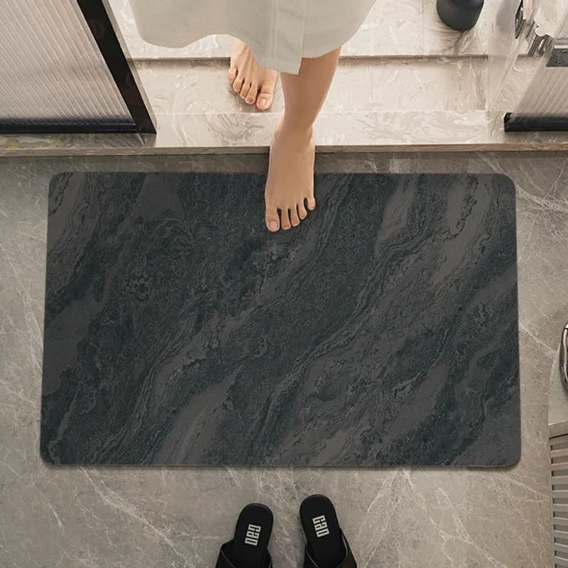 Tappetino drenante assorbente con texture in marmo minimalista Tappetino da bagno moderno super antiscivolo Tappetino da bagno antiscivolo ad asciugatura rapida