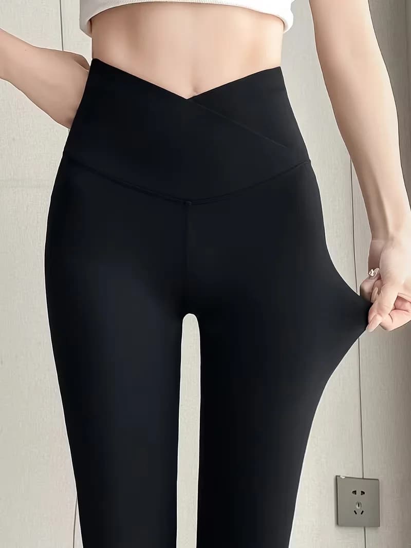 Nuovi leggings yoga da donna a vita alta 2026 - Design a vita incrociata, leggings fitness contenitivi per addome, leggings universali contenitivi