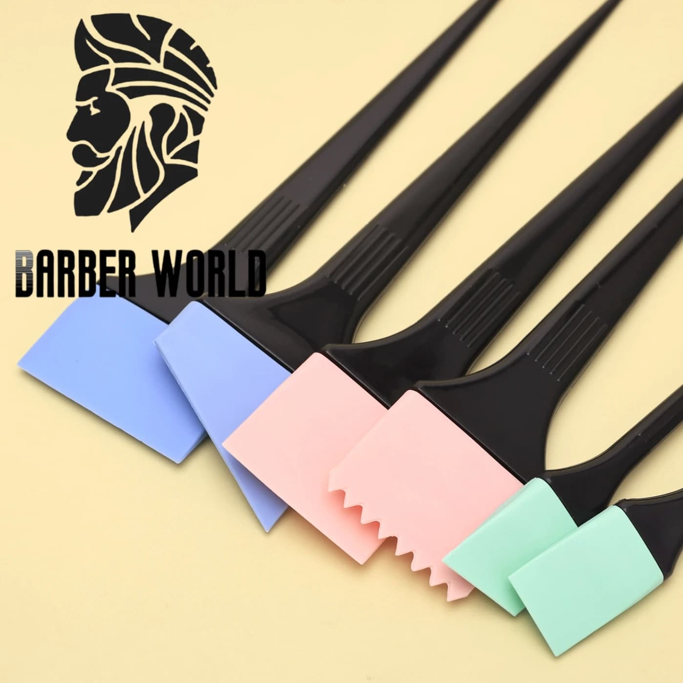 6 pcs/set Silicone Hair Sprinkle Brush Colored Sprinkle Mixer Ankle Kit Pro Salon Hairderssing Tools for Styling