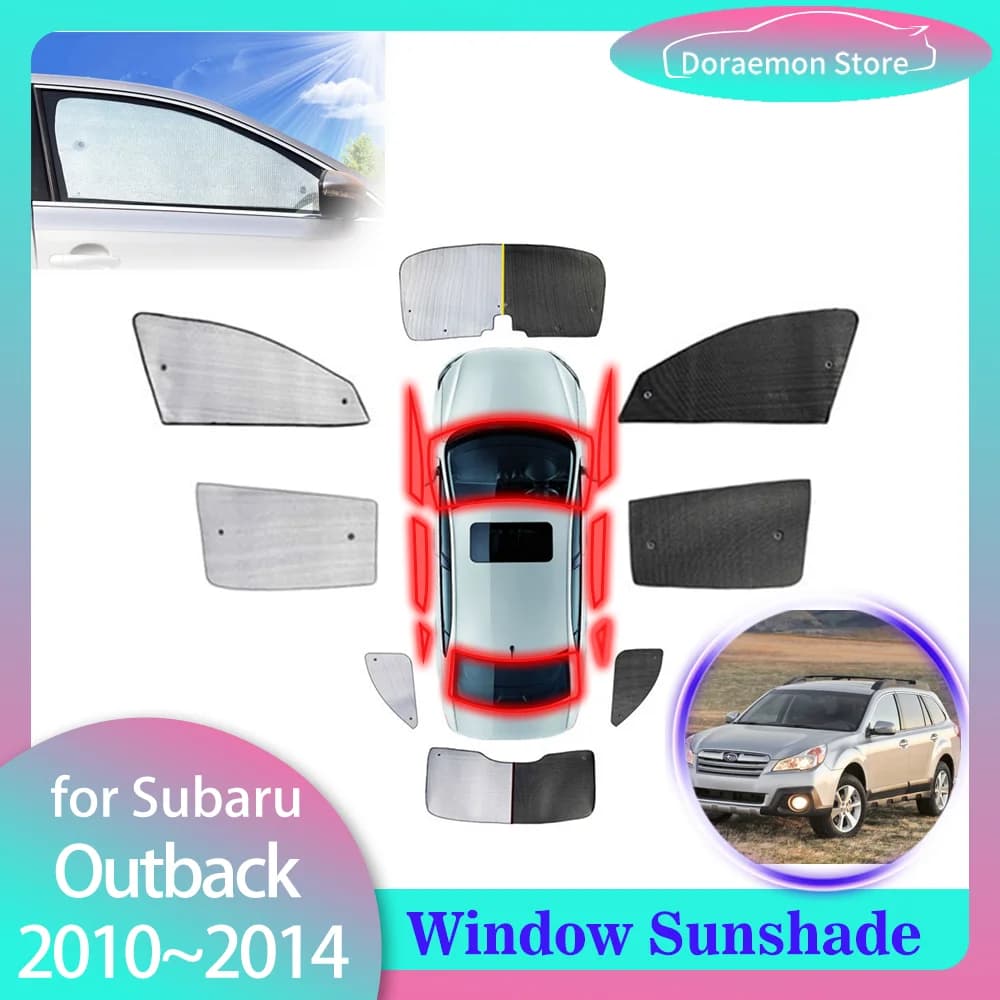 Coperture complete Parasole per Subaru Outback 2010 ~ 2014 2011 Auto Finestre Parabrezza Tenda Visiera Tappetino Accessori